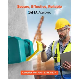 VEVOR Portable Eye Wash Station 14 Gal, OSHA-Approved Eyewash Station Wall-Mounted/On Flat Surface, Emergency Eye Wash Unit with 2 Sprays, First Aid Eyewash Units for Schools, Labs, Factories, Yellow