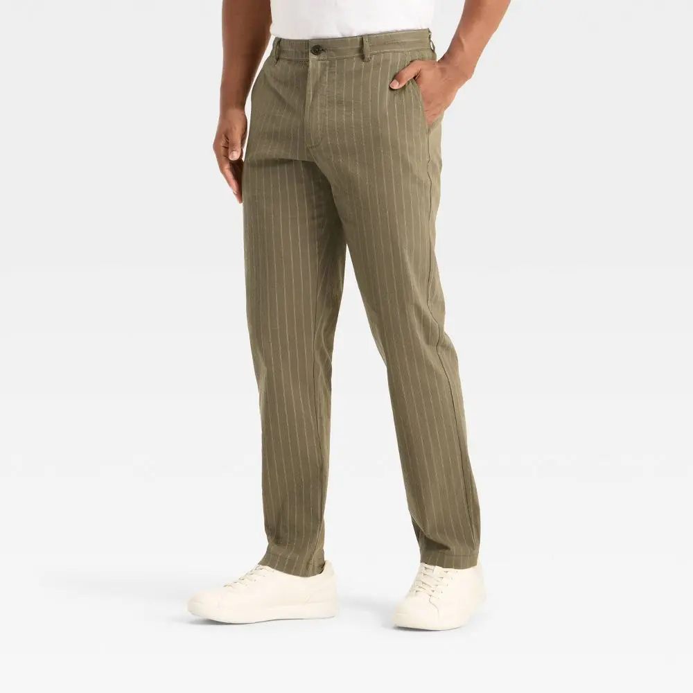 Men's Slim Fit Trousers - Goodfellow & Co Green 32x30