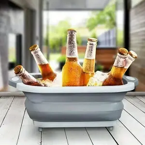 Collapsible Kitchen Cutting Board Multifunction Plastic Silicone Picnic Cutting Boards Dish 3 In 1 Folding Drain Baskets