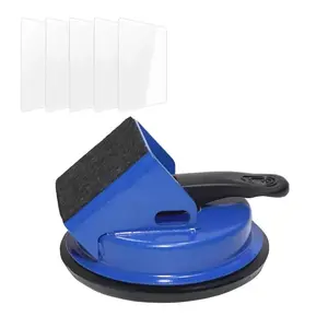 Heavy Duty Floor Gap Fixer Tool, Professional Vinyl Floor Gap Repair Tool for Laminate Flooring, 45° Striking Surface & Enhanced Suction Cup, Includes 5pcs Extra Sticky Pads