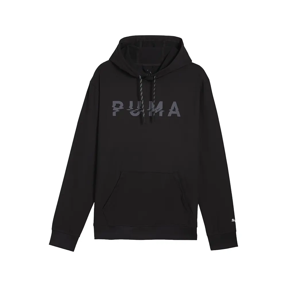 PUMA Mens Cloudspun Branded Hoodie Casual Outerwear Casual - Black