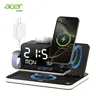 7-in-1 Wireless Charging Station with Clock & Night Light for iPhone, Android, Apple Watch & AirPods tiktokshopbacktoschool