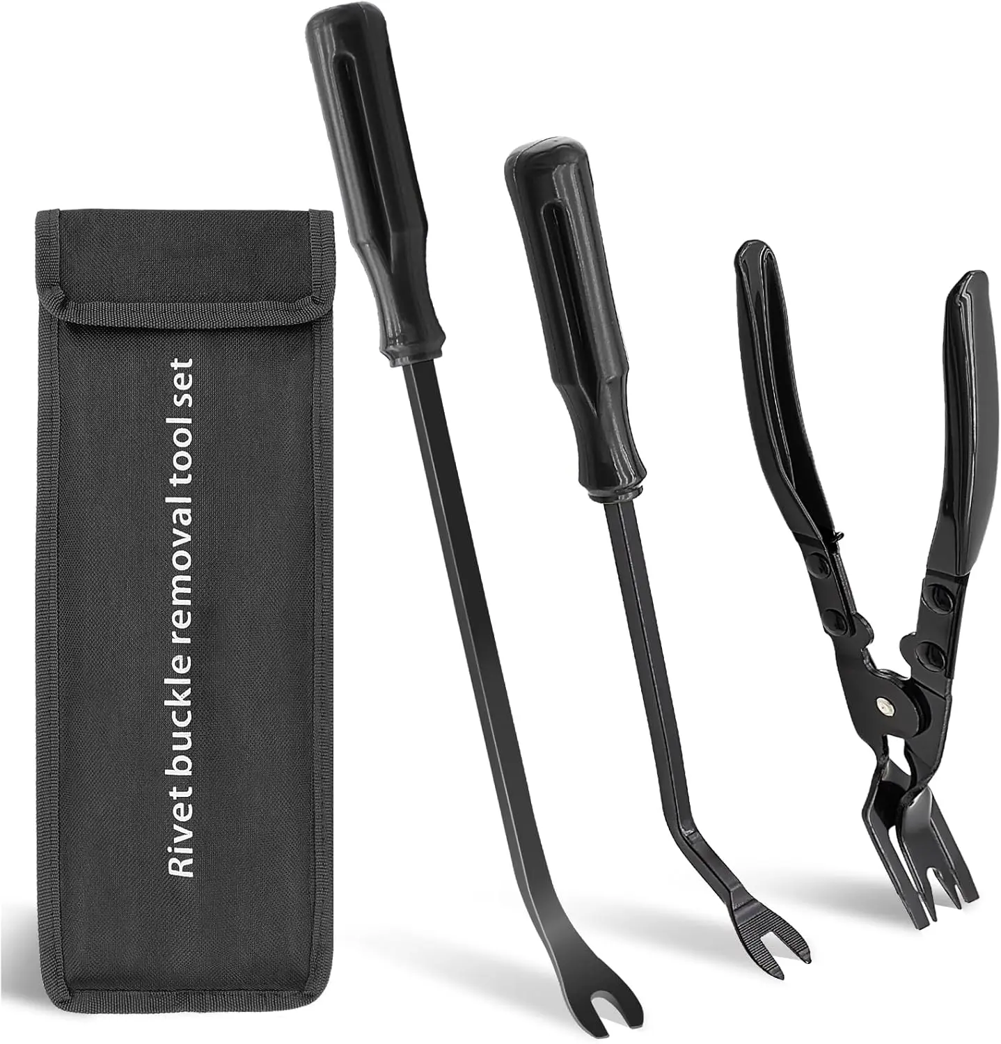 3 count Clip ,Clip Pliers Fastener Remover, Trim Rivet Removal  Tool for Automotive Door Panel,Upholstery,Dashboard Black
