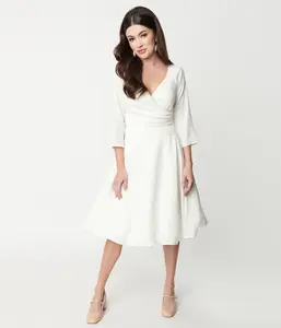 White Genevieve Swing Dress