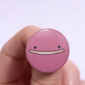 Ditto: pokemon Pokopia pin back button badge.
