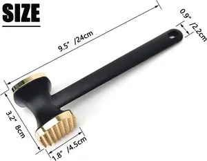 Kitchen Meat Tenderizer - Heavy Duty Manual Hammer Mallet Tool,Meat Hammer Used for Steak, Chicken, Fish，Meat Pounder With Comfort Grip Handle