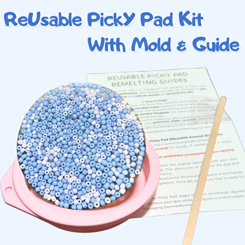 Multi-Color Bead Gel Picky Pad Fidget Toy - Sensory Grippie Set with Relaxing Grip for Ages 4+, Skin Picking, Stress Relief Fidgeting