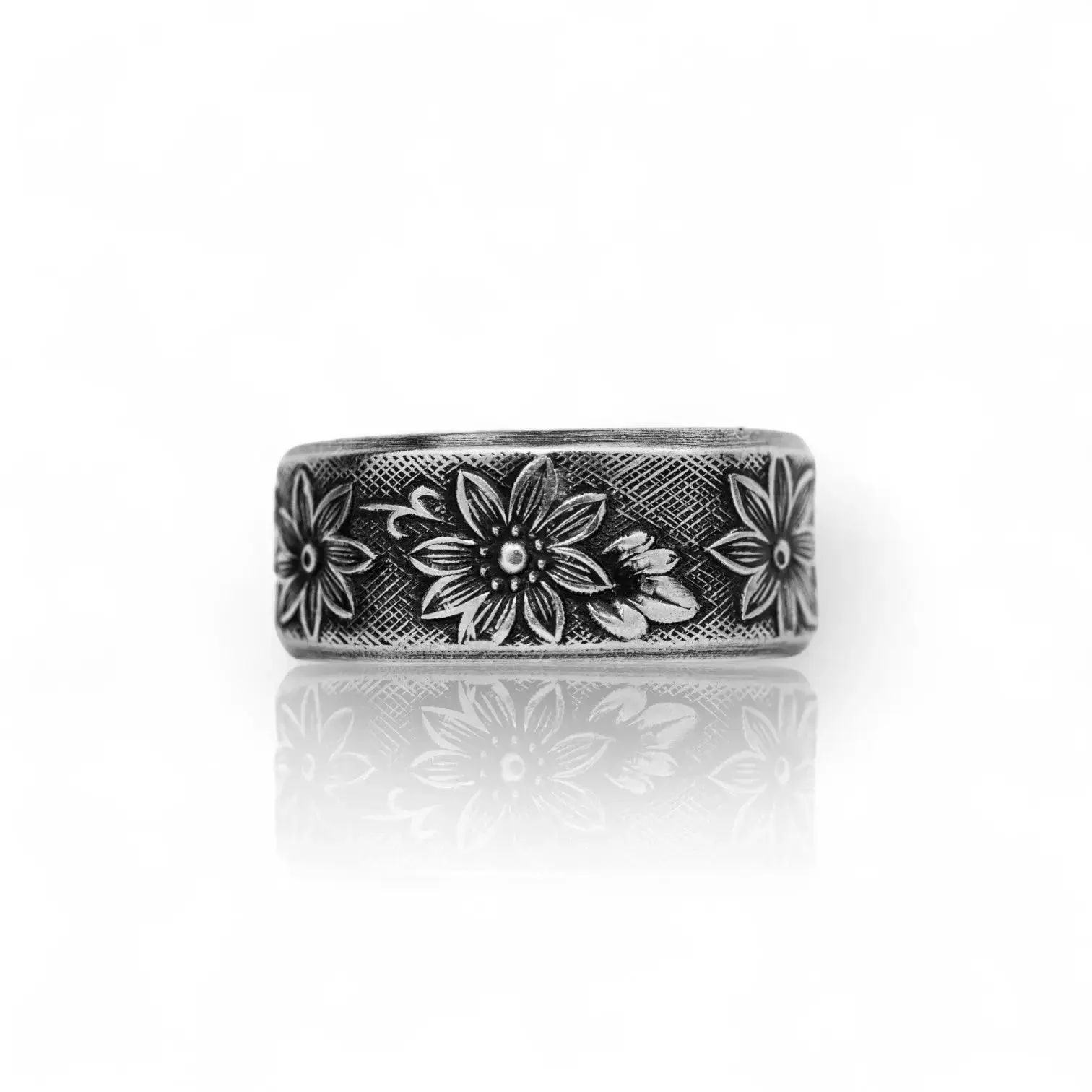 Petal to the Metal - Handcrafted Stainless Steel Spoon Ring