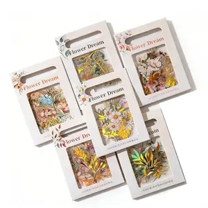 240 pieces of hot stamping plant stickers, Retro Tent Material Decorative Stickers, Used for Diary, Bullet Diary, Plan Card Making, DIY Crafts