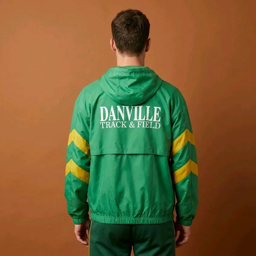 Vintage Eastbay Danville Track & Field Quarter Zip Windbreaker - Men's LT Large Tall