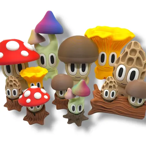 Blob Mushroom - 3d Printed Mushroom Decor