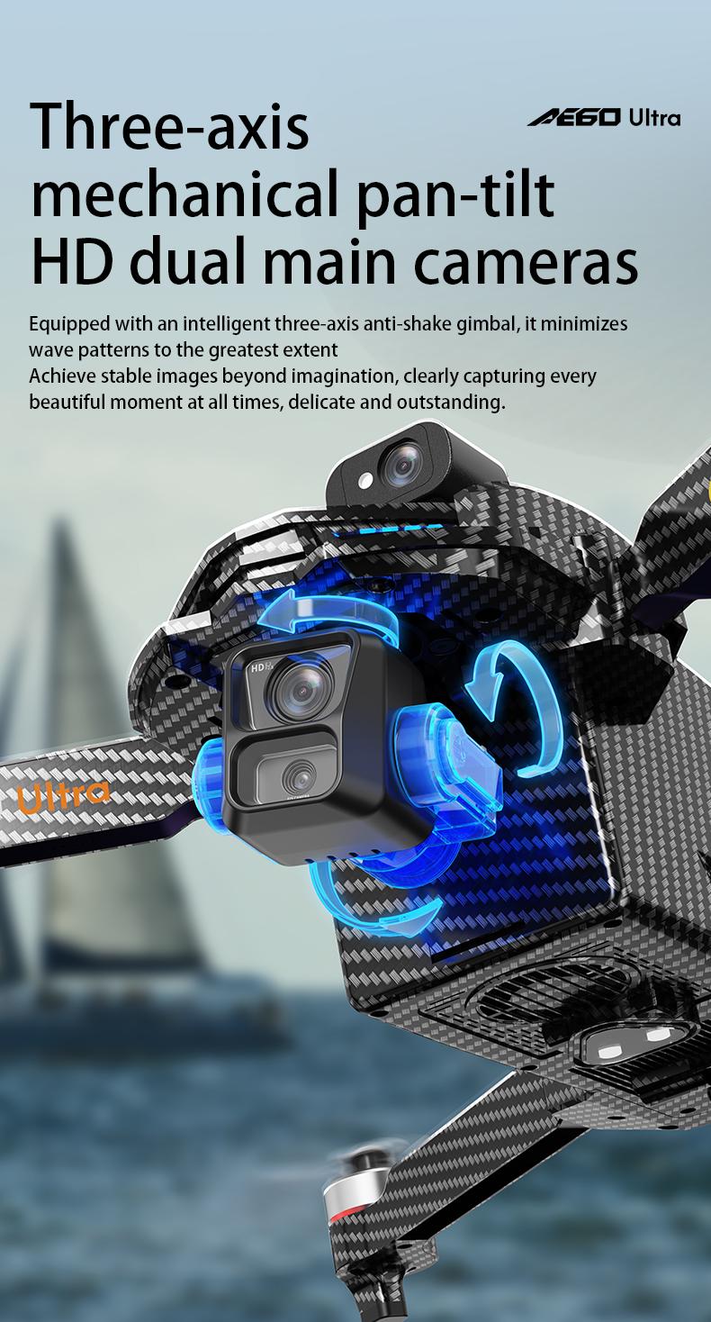 GPS Drone with Payload Drop (≤1.1lb), 4K Dual Camera, 3-Axis Gimbal, 7.2'' Screen Controller, 360° Obstacle Avoidance, 45Min Flight Time, Brushless Motor, Optical Flow, Foldable RC Quadcopter with 2 Batteries & Carry Case for Adults & Beginners