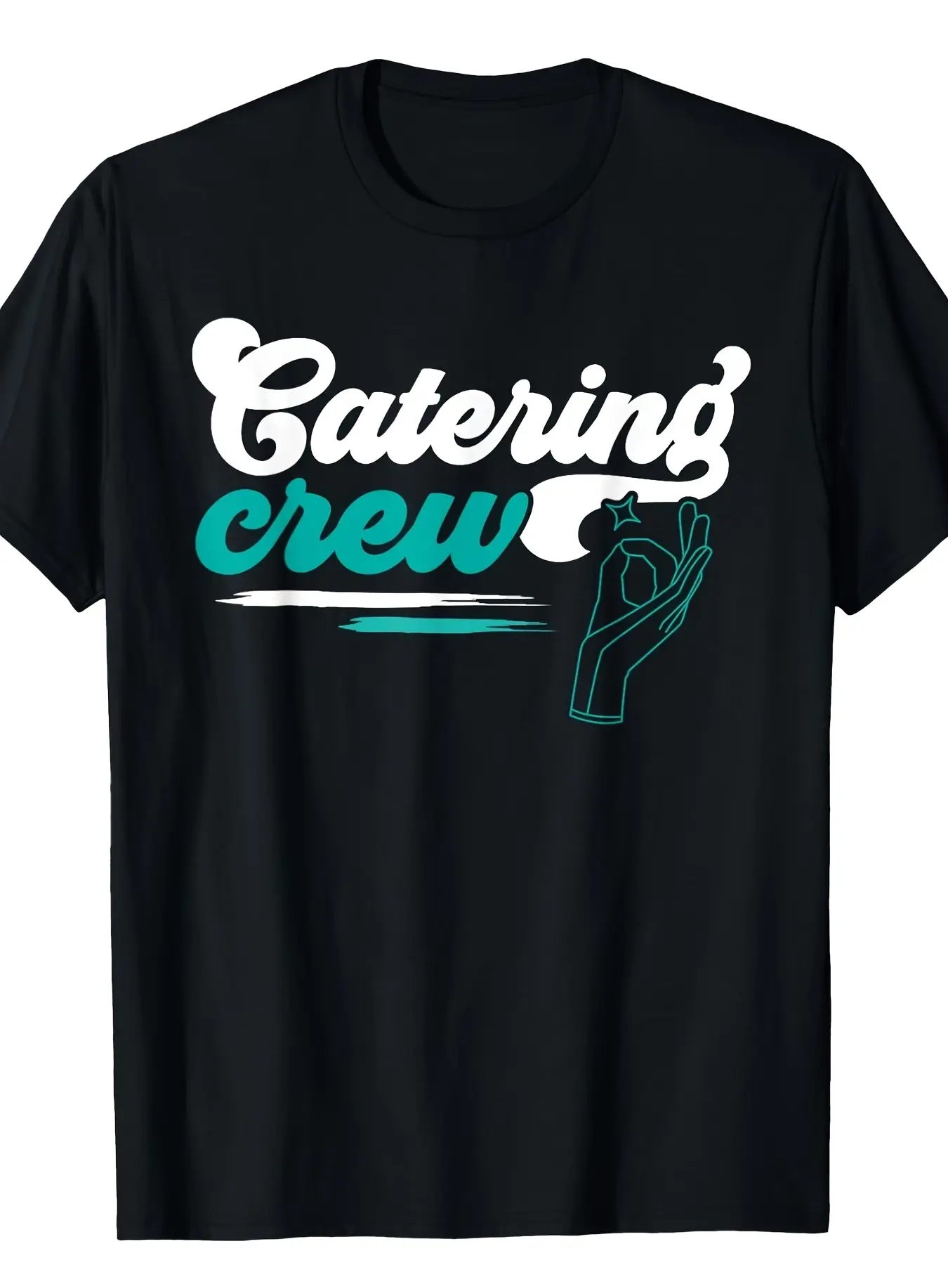 Catering Service T-Shirt - Chef Waiter Uniform Tee unisex soft cotton short sleeve t shirt, vintage graphic casual tee for men women teens, perfect birthday holiday gift for camping travel gym daily street  wear
