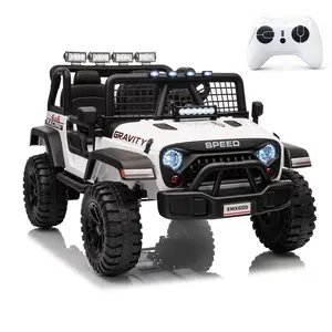 Garvee 24V Kids 2-Seater Electric Truck – 4WD Dual Motor Ride-On with Parent Remote, 100-Min Battery, 2 Speeds, Spring Suspension, LED Lights – Ideal Siblings Gift