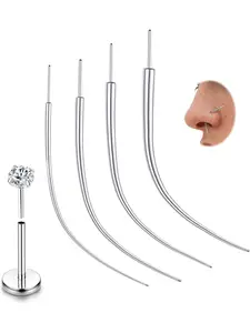 14G/16G/18G/20G Piercing Taper ASTM F136 Titanium Piercing Insertion Tool Ear/Nose Piercing Kit Labret Insertion Tool Piercing Changing Tool for Lip/Eyebrow/Belly/Nipple/Tongue Piercing Jewelry