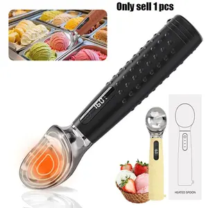Heated Ice Cream Scoop Rechargeable, Electric Warming Ice Cream Scooper with LED Display, Heats to 160°F for Hard Ice Cream, Easy for Seniors, IP67 Waterproof，Gifts Suitable for the Elderly