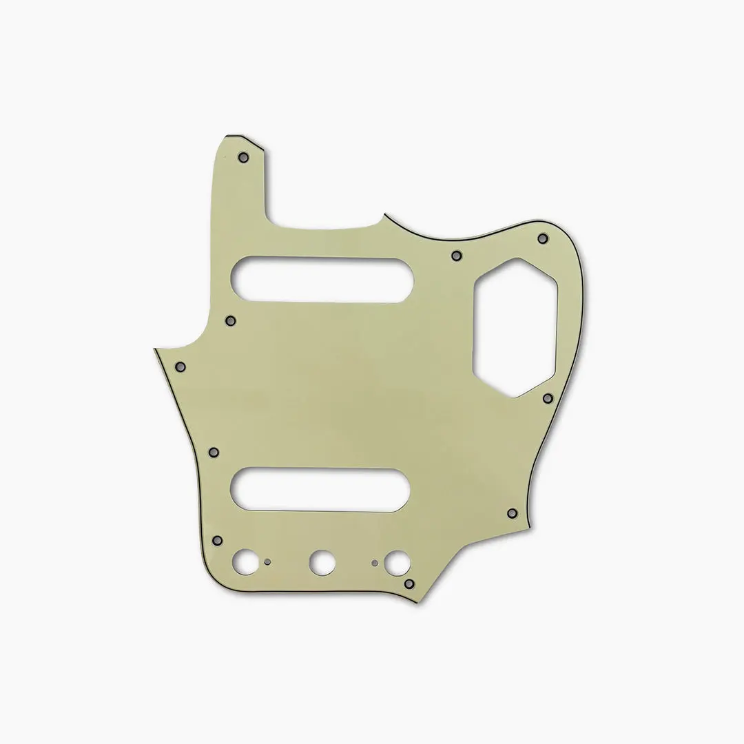 PG-0580 10-Hole Pickguard for Fender Jaguar® Musical Instrument Accessory, 0.090" Thick 3-Ply Plastic, 10-Screw Hole Pattern, Fits USA Spec Fender®, Adult