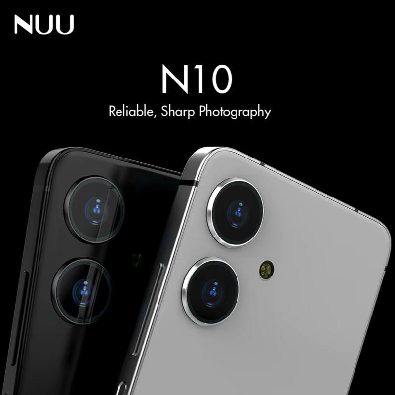 NUU N10 Unlocked Android Smartphone 6.6" 90Hz Display 8GB RAM 128GB Storage Black Phone with 18.96 Wh Lithium-Ion Battery