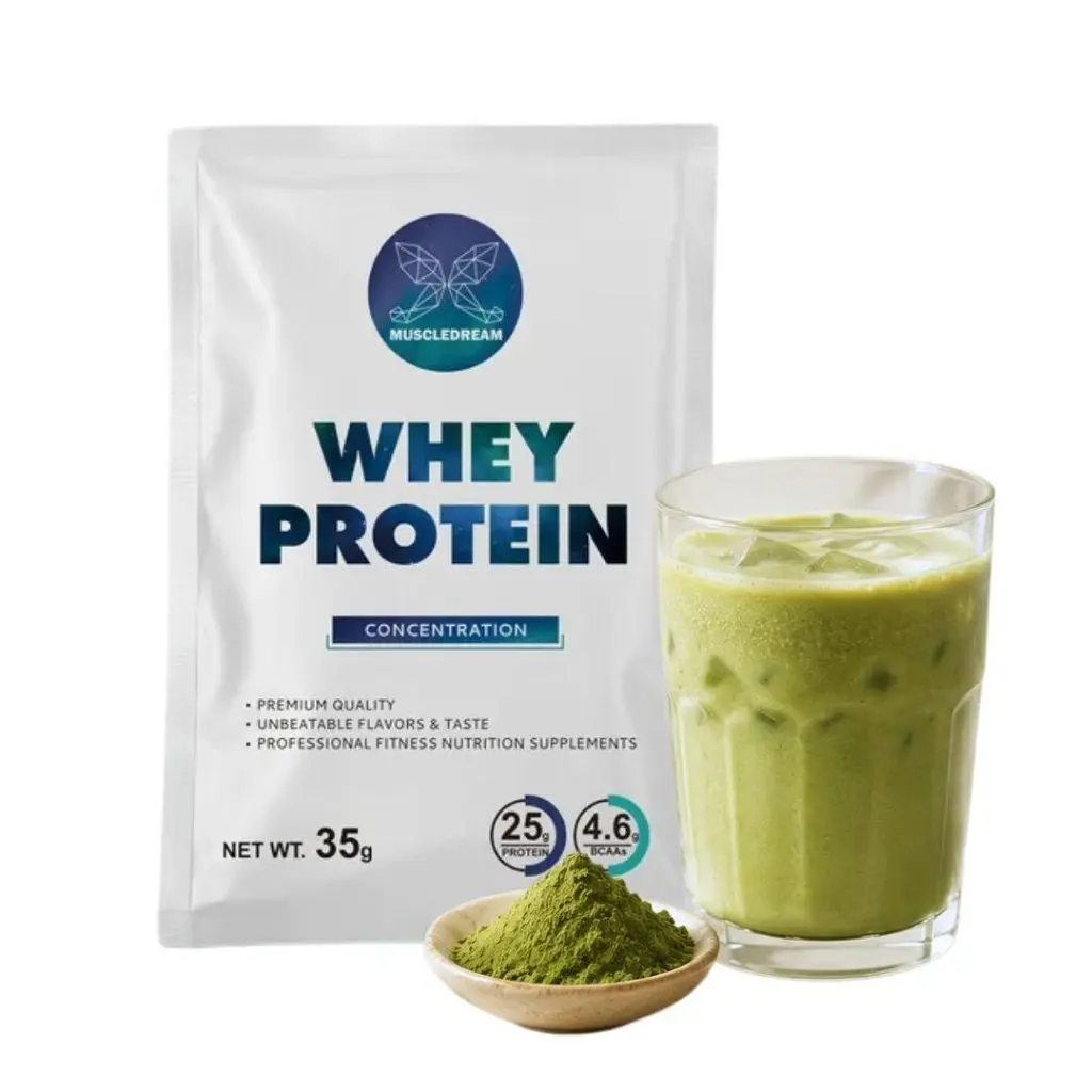 MUSCLEDREAM High Protein Instant Shake Drink - Popular Matcha Flavor, Contains Milk, Whey Blend, 35g, Ready-to-Drink at Room Temp