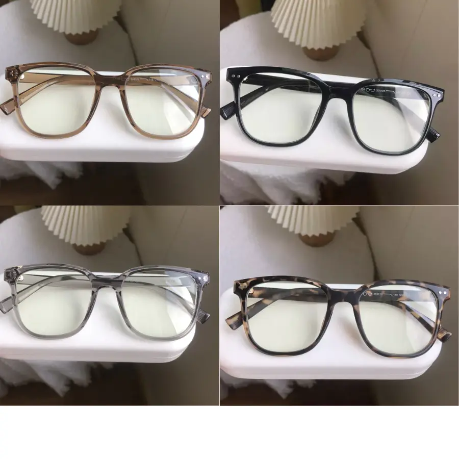 Warby Parker Hector Non-Prescription Anti-Blue Light Glasses Black/Brown/Tortoise/Sliver - Metal Frame, Flat Lens Fashion Eyewear for Men & Women, 4 styles trending Tiktok US, Trending Y2K