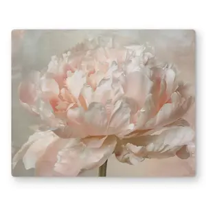Conscious Sales C1MP16208VPTCH 16 x 20 in. Peony - White Metal Print Wall Art for Elegant Home Decor