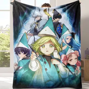 Witch Hat Atelier Coco & Crew Magical Scene Flannel Throw Blanket, Ultra Soft Lightweight All Season Snuggle Blanket, Cozy Warm Comfort Blanket for Sofa Bed Home Use, Ideal Holiday Birthday Gift for Witch Hat Atelier Fans