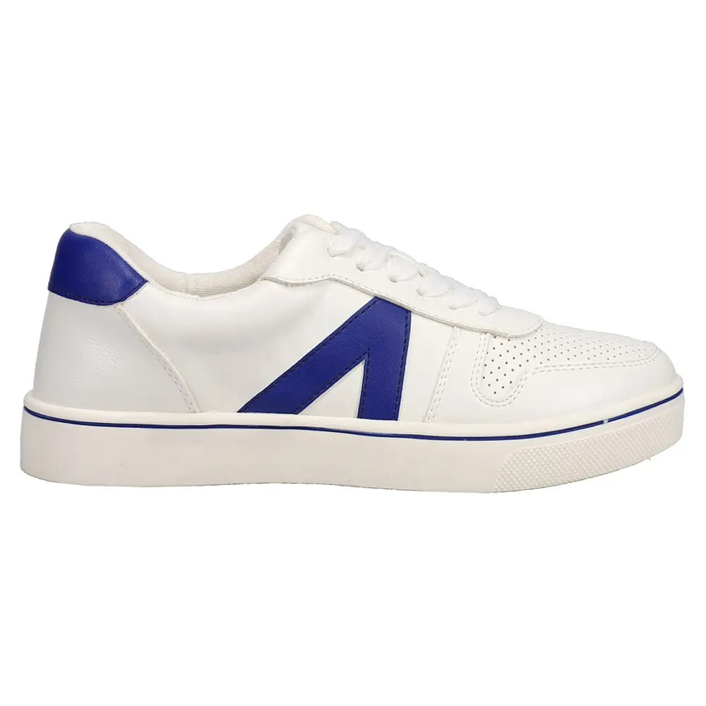 MIA Womens Krew Perforated Lace Up Sneakers Shoes Casual - White