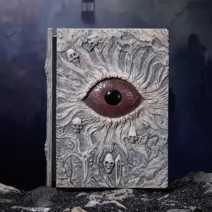 Apocalyptic Eye Embossed Journal, Gothic Notebook with Demonic Sigil Cover, Grimoire journal for men, travel notebook, Thick AntiBleed Paper, Vintage Occult Diary for Dark Academia Lovers