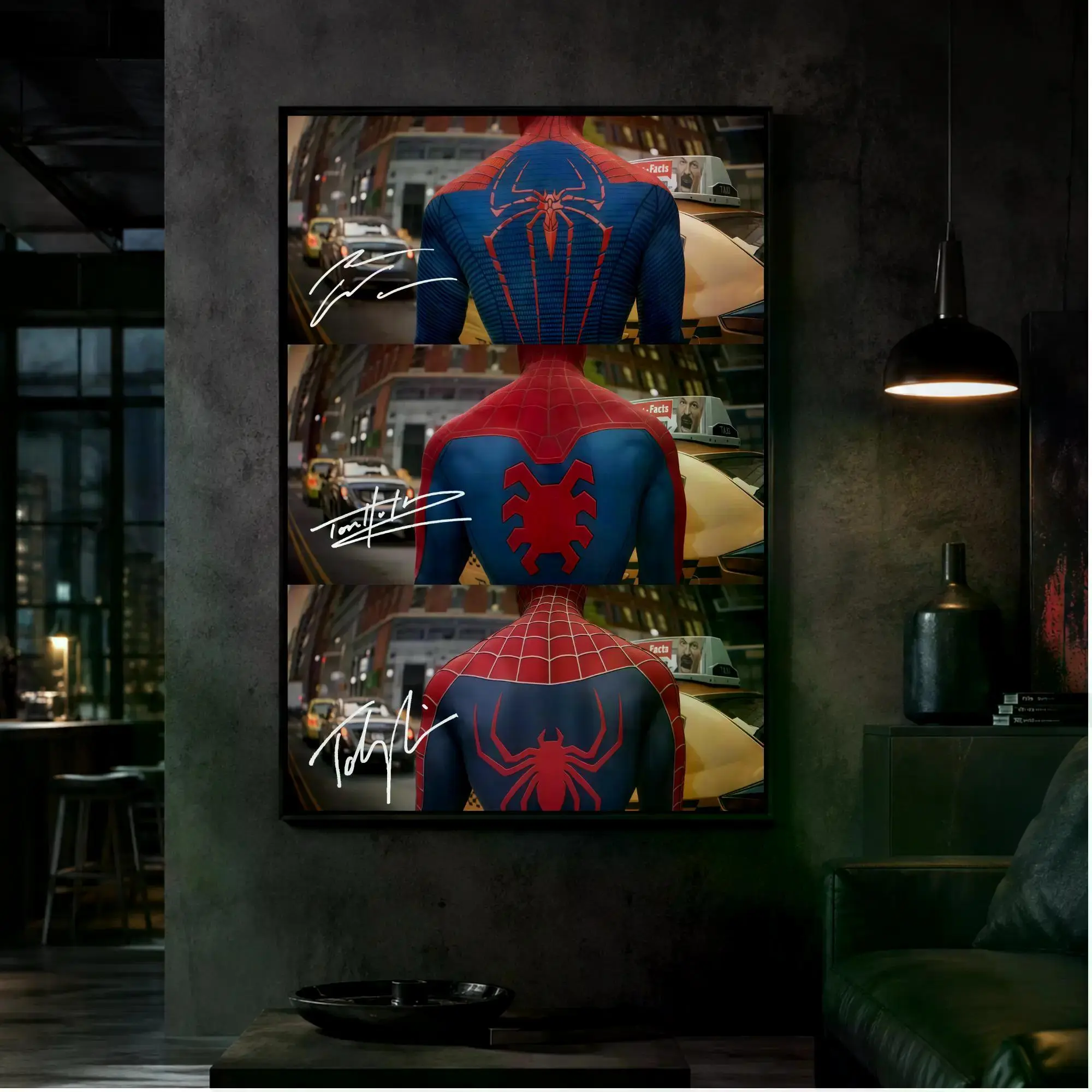 [NO FRAME] Different Spidey Suit, Three Spideys Three Dimensions, Home Poster for fans, Gift for Spidey fans
