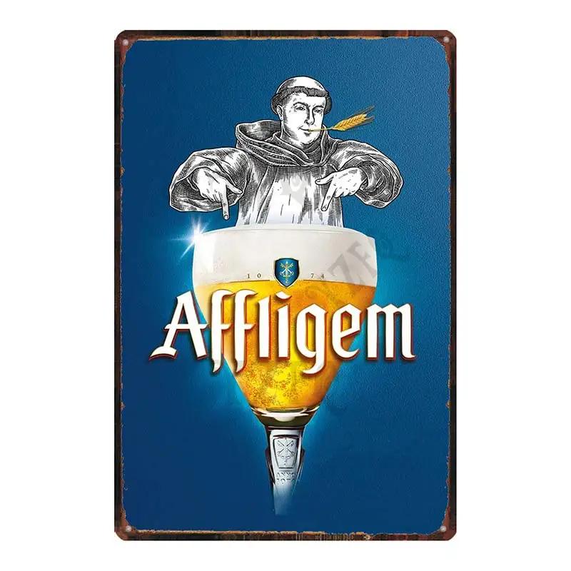 8x12inch   Vintage Belgian Beer Metal Plate Tin Sign Wall Bar Home Art Decor Retro Kitchen Poster