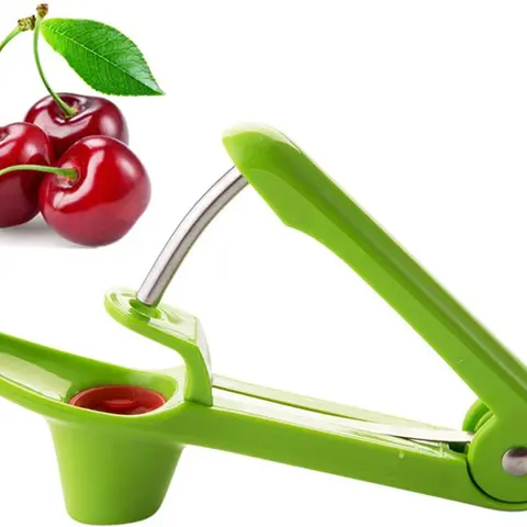 Heavy-Duty Cherry and Olive Pitter Corer Tool (Green) - TikTok Viral 2024, Ideal for Halloween Decoration 2024 Fruit Kitchen