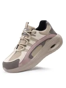 Women's Safety Shoes with Metal Steel Toe, Work Boots, Work Protective Shoes, Safety Sneakers, Anti-Puncture Kevlar Sole, All-Season Protection, Fashion Patchwork Design