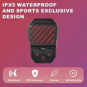 Large volume wearable wireless mini speaker portable outdoor running collar clip wireless bluetooth small speaker