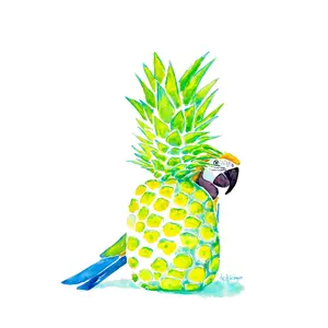 Pineapple Parrot (art print)