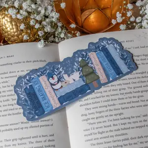 Winter Wonderland Bookshelf Die-Cut Bookmark for Fantasy and Romantasy Booktok Readers