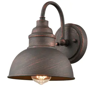 Farmhouse Indoor/Outdoor Wall Sconce Metal Barn Light