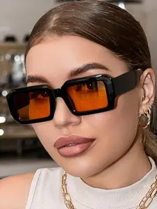 Vintage Rectangle Sunglasses for Women & Men, TikTok Viral Y2K Retro Shades, Trendy Sun Protective Fashion Eyewear for Beach, Travel, Driving, Festival & Everyday Street Style Outfits summerwins