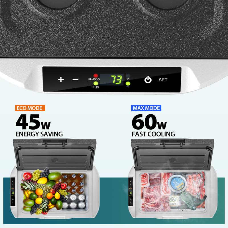 EUHOMY 12 Volt Refrigerator, 12V Car Fridge 22QT(21L) Portable Freezer(-4℉~68℉), Compressor Electric Cooler with 12/24V DC & 110-240V AC, Compressor Electric Cooler for Camping, Travel, Truck- Supports Multiple Models for Versatile Compatibility