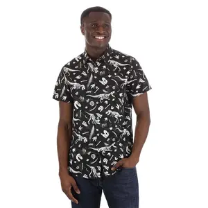 Adult Diggin' Up Dinosaurs Button Up Shirt