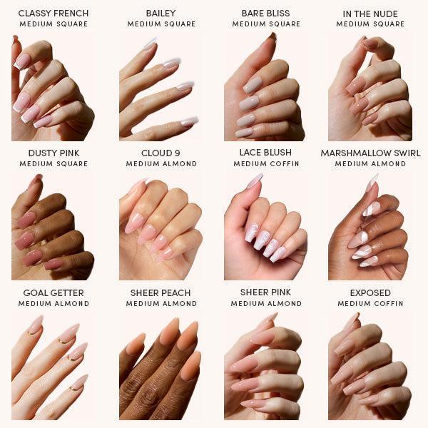 Glamnetic Medium Press-On Nail Collection – Clean Girl Edition