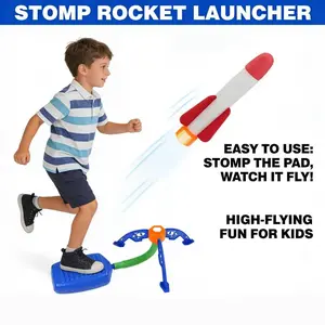Foot-Powered Rocket Launcher, Step-Activated Flying Rocket Toy, Outdoor Parent-Child Interactive Play, Fun Kids' Activity Gear
