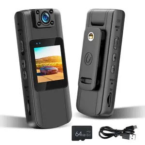 Body Cameras with Audio and Video Recording:WiFi Body Cam with 180° Rotatable Lens,1920*1080P Bodycam, 5Hrs Recording, NightVision, Wearable Camera for Security, Delivery,Running, Cycling Free 64G TF Card