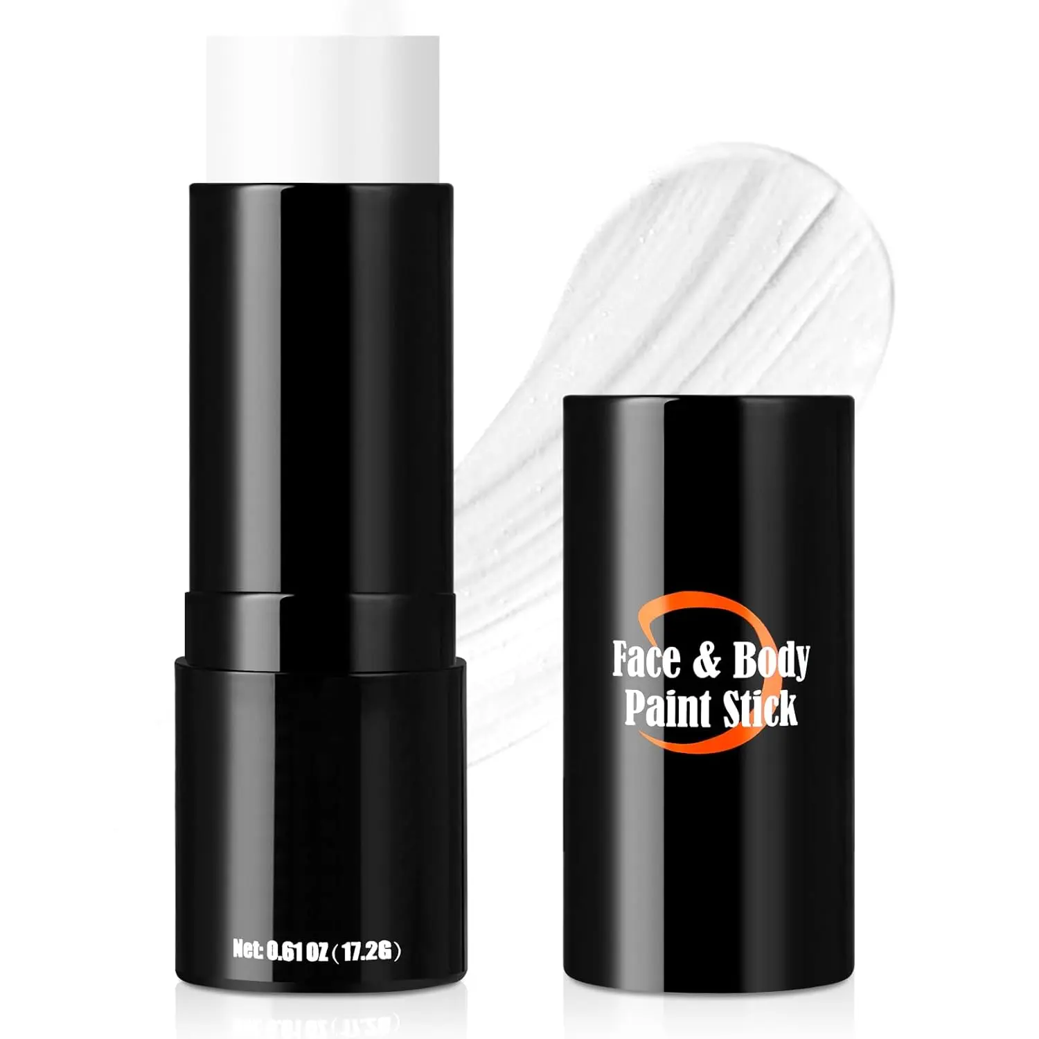 Vegan Cruelty-Free Gluten-Free Non-Toxic Children's Beeswax Face Paint Stick - Portable Full-Coverage Vibrant Cream, Smoothing White Clown/Blue Eye Black for Halloween SFX, Vampire/Zombie Cosplay Body Makeup