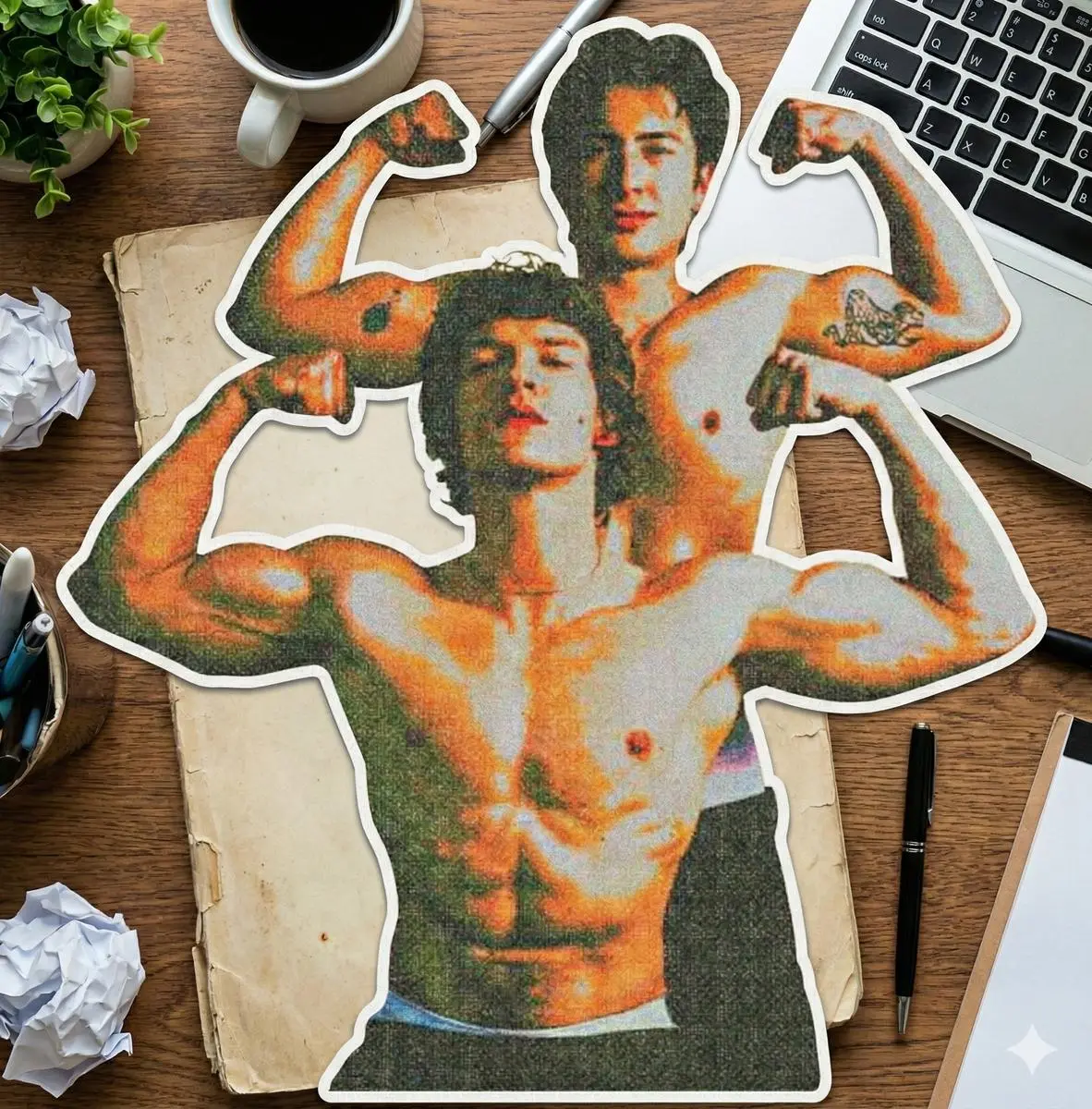 More Boys Kissing Sticker, Heated Rivalry 90s Bootleg Waterproof Vinyl Decal for Laptop & Water Bottle