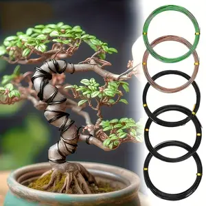 Set of 5 Bonsai Wires and Tools for Indoor Bonsai Trees, Includes 1mm, 1.5mm, and 2mm Aluminum Wire, Essential Gardening Supplies