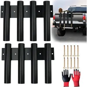 8-Hole Shovel Holder for Truck,Shovel Mount with 8 Holes in 2 Groups, Heavy Duty Metal Tool Rack, Secure Truck Shovel Mount for Shovels, Rakes, Hoes & Landscaping Hand Tools