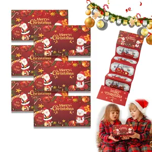 Christmas Money Envelope for Cash, Money Holder with 6 Slots for Cash, Surprise Card Holder for Xmas, DIY Cash Gift Card Money Holder for Women Men Girls Boys