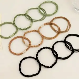 12 Pc Boho Hair Tie Bracelets hairties casual