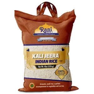 Rani Kali Jeera Indian Rice 64oz (4lbs) 1.81kg Cloth Bag ~ All Natural | Gluten Friendly | Vegan | Kosher | Export Quality | Indian Origin