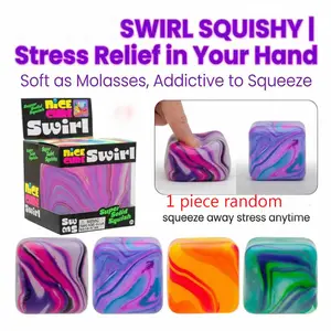 Rotating Squeezing Cube Sensory Toy, Soft Tpe Pressure Relief Block, Suitable for Adults & Children, Relieves Anxiety, Fine Motor Skills Training, Stress Relief Gadgets